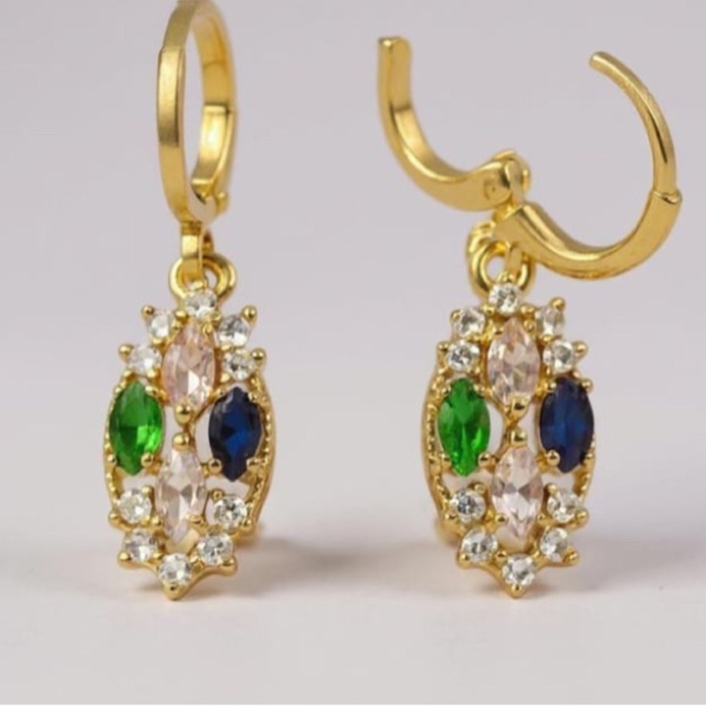 Olly multi color gold-filled earrings